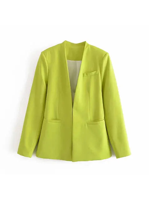 Selvara – Dames Tweedelige Business Set met Blazer & Slim-Fit Broek