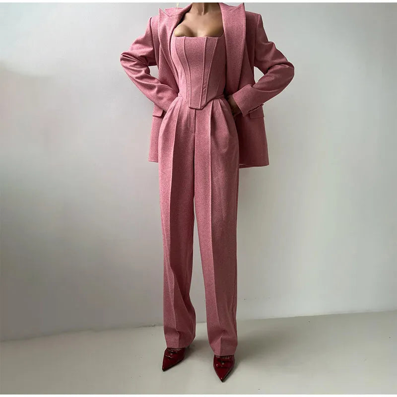 Evelora Elegant Driedelig Power-Pak – Tijdloze Klasse & Zelfverzekerde Stijl