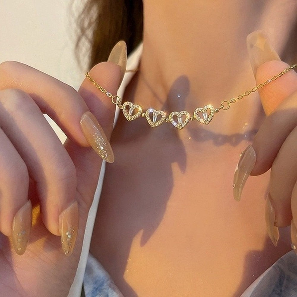 Elodie – Betekenisvolle Hart & Klaver Ketting voor Vrouwen