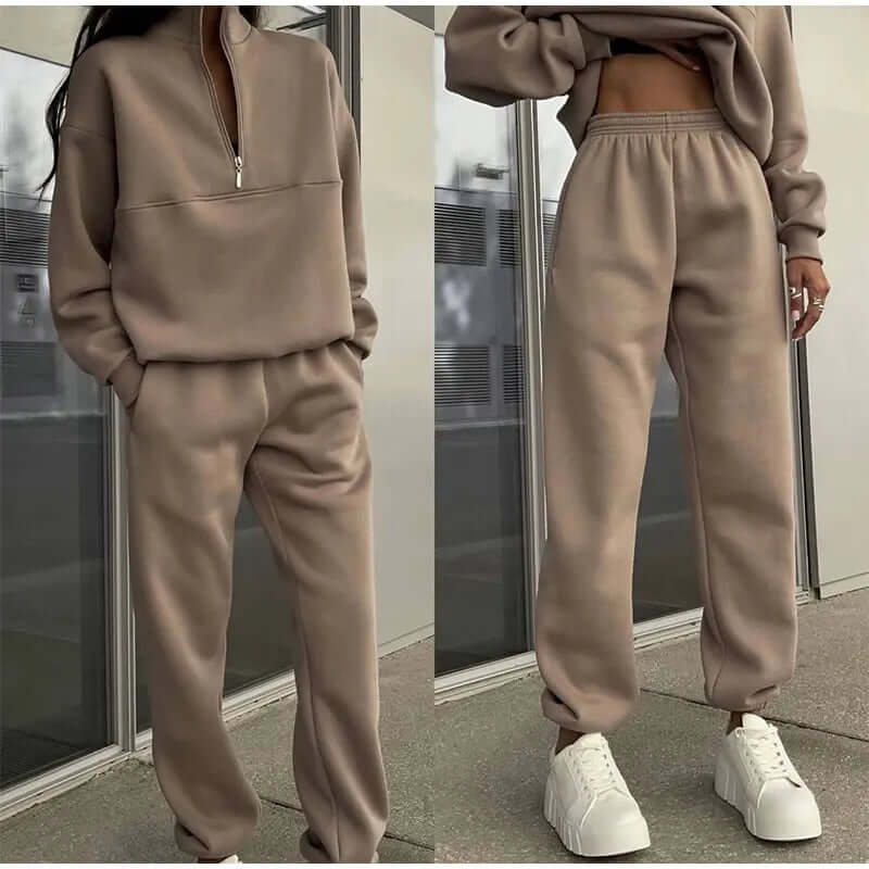 Calira Set – Casual Tweedelige Dames Set van Zachte Gebreide Stof