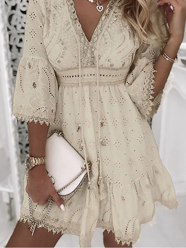 Lioraé – bohemian zomerjurk met luchtige pasvorm en elegante V-hals