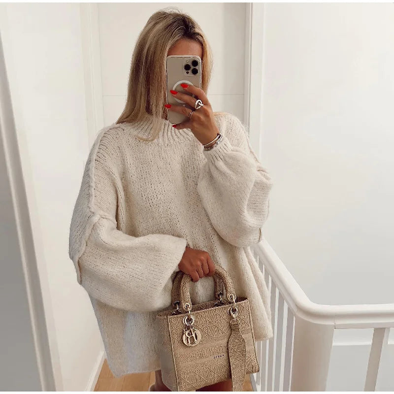 Nalena – Oversized fluweelzachte gebreide trui voor dames