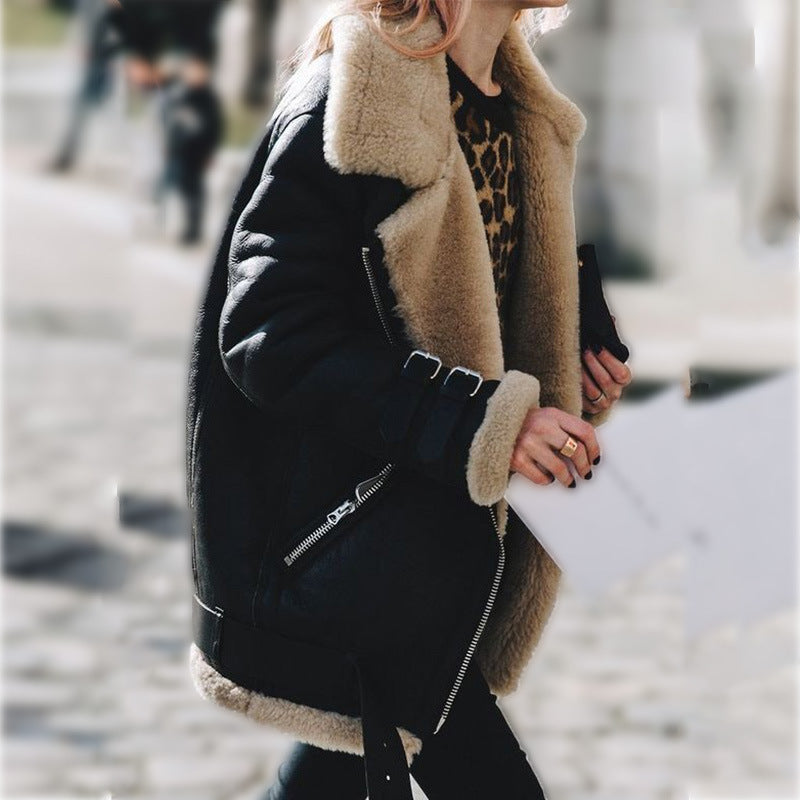 Novara Aviator Winterjas voor Dames met Stijlvolle Imitatiebont Voering