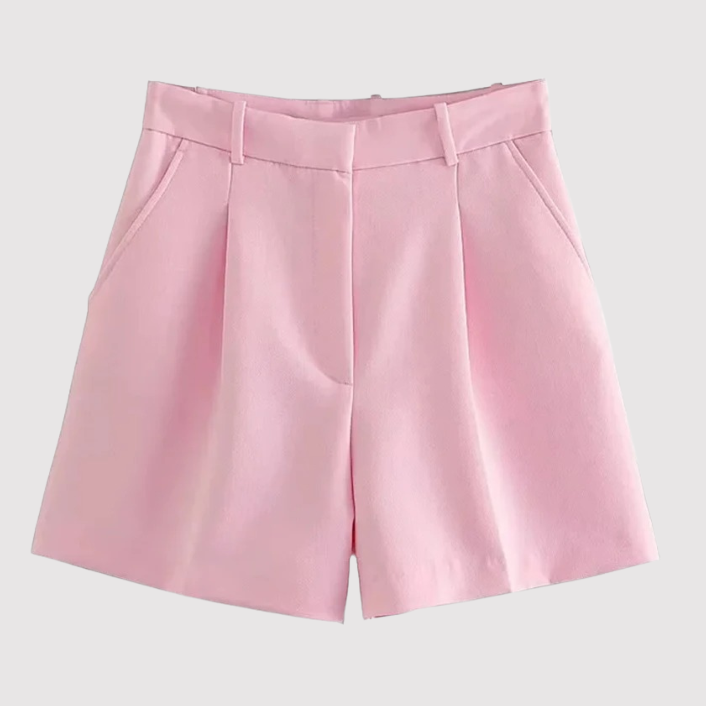 Dames korte broek met hoge taille – ademend materiaal en regular fit