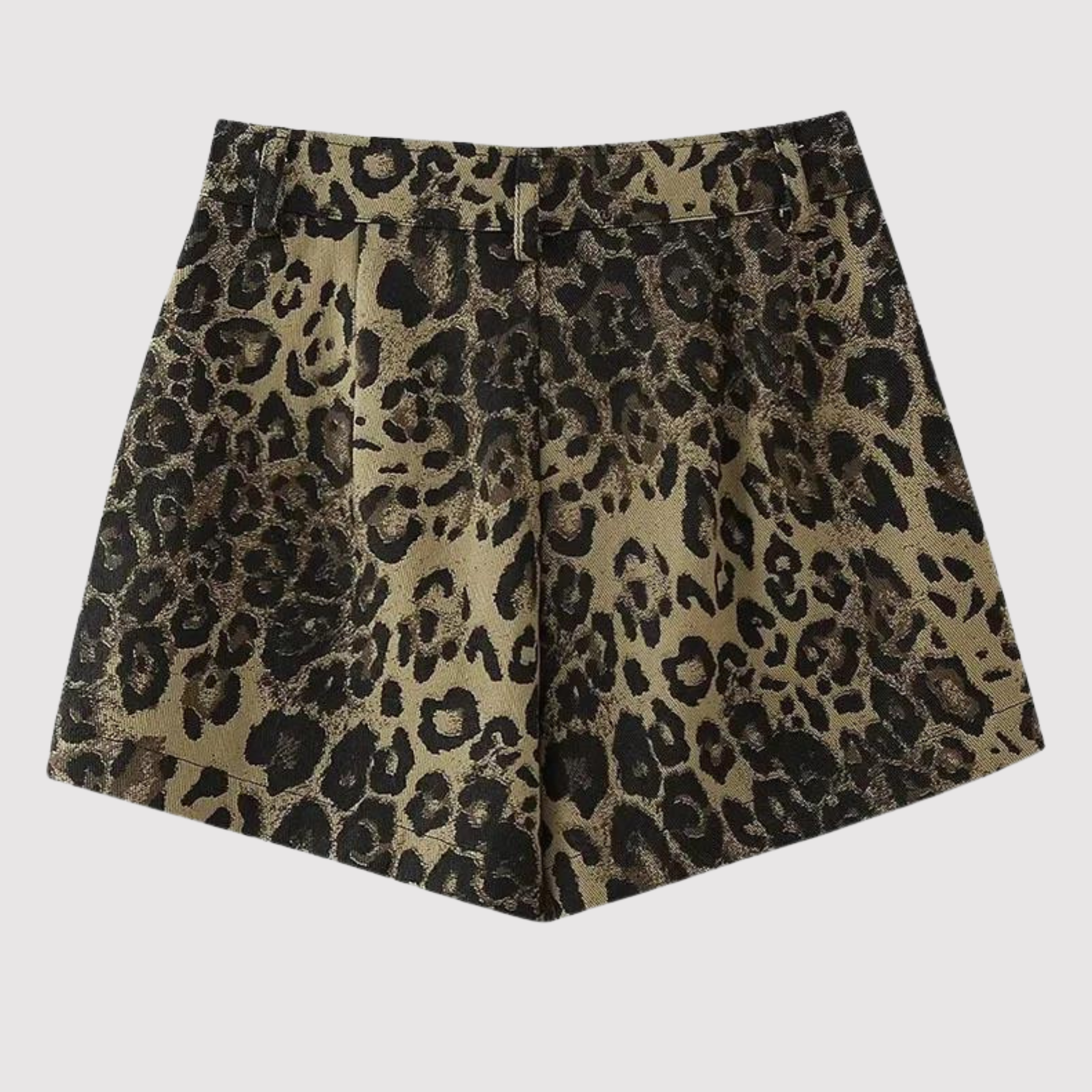 Dames stretch shorts met luipaardprint – elastische taille, lichtgewicht