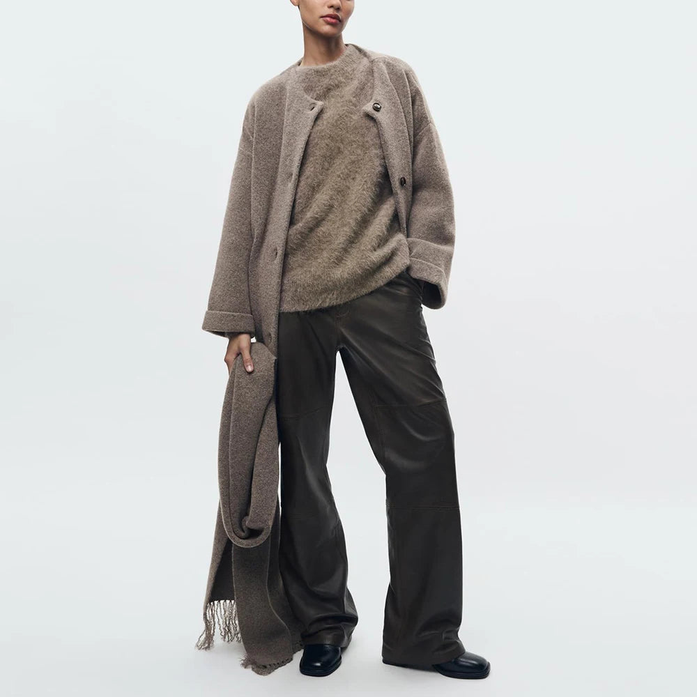 Marisse Jas – Elegante Winterjas met Bijpassende Sjaal
