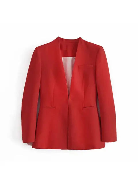 Selvara – Dames Tweedelige Business Set met Blazer & Slim-Fit Broek