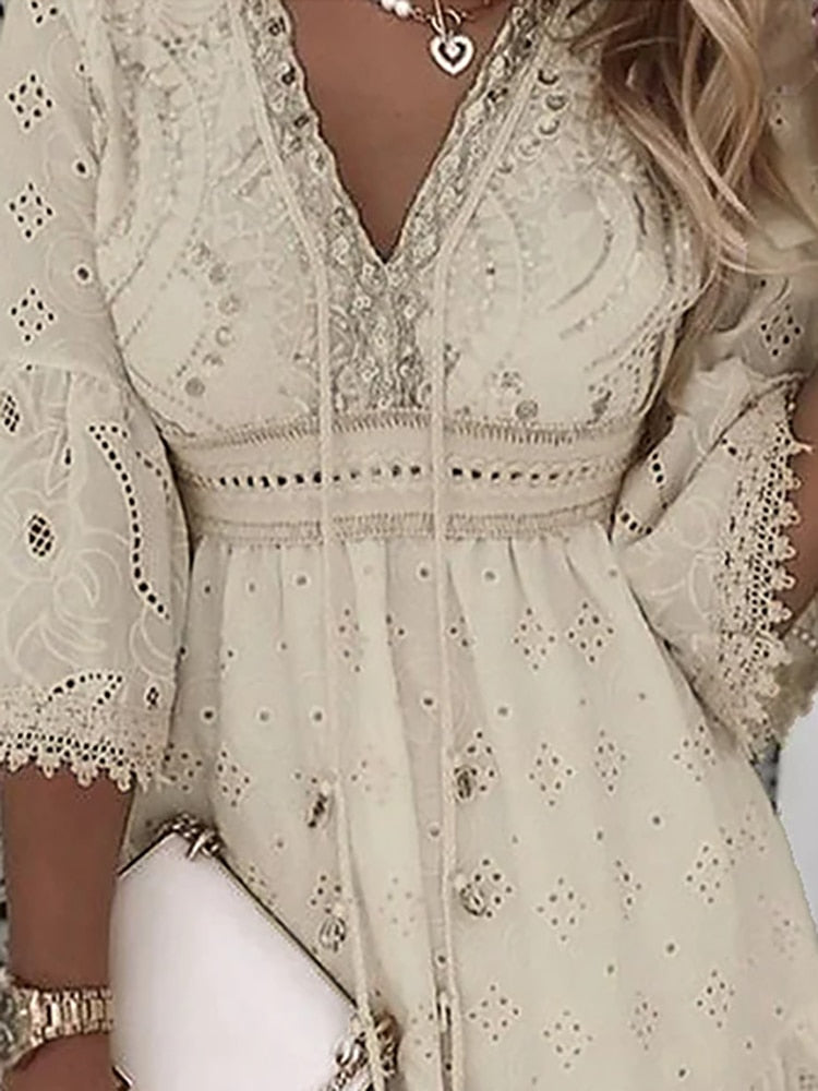 Lioraé – bohemian zomerjurk met luchtige pasvorm en elegante V-hals