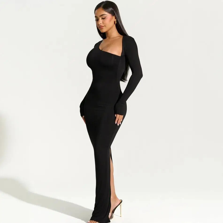 Valenne Zwarte One-Shoulder Avondjurk – Tijdloos, Elegant en Verfijnd