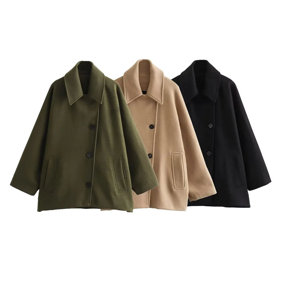 Serenya Oversized Trench Wintervest – Tijdloze Elegantie en Warmte voor Dames
