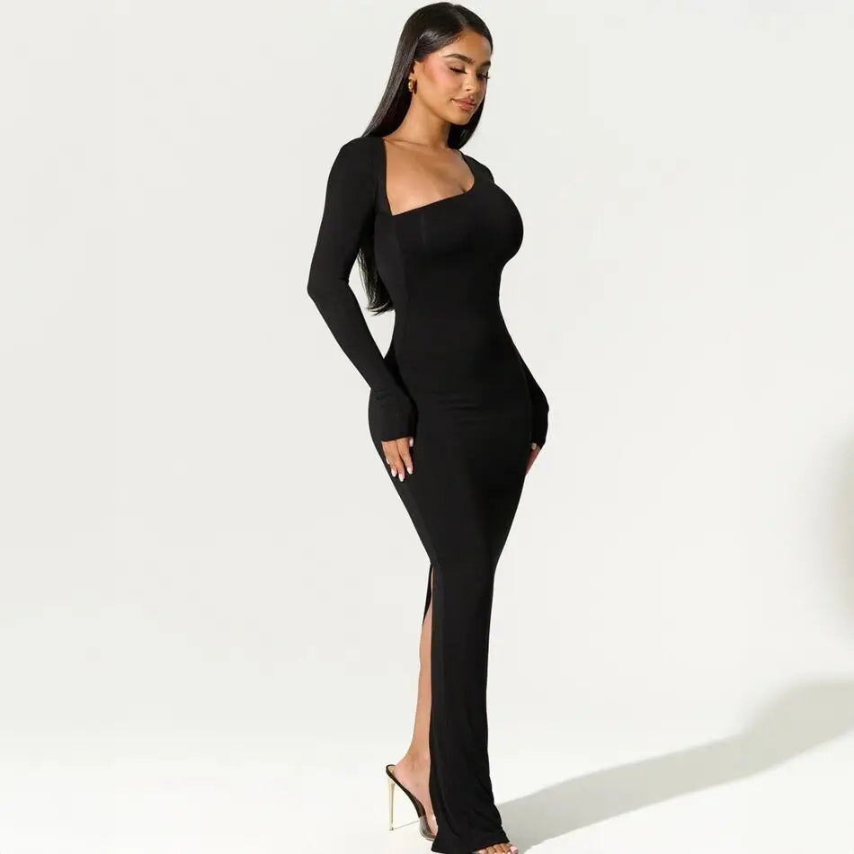 Valenne Zwarte One-Shoulder Avondjurk – Tijdloos, Elegant en Verfijnd