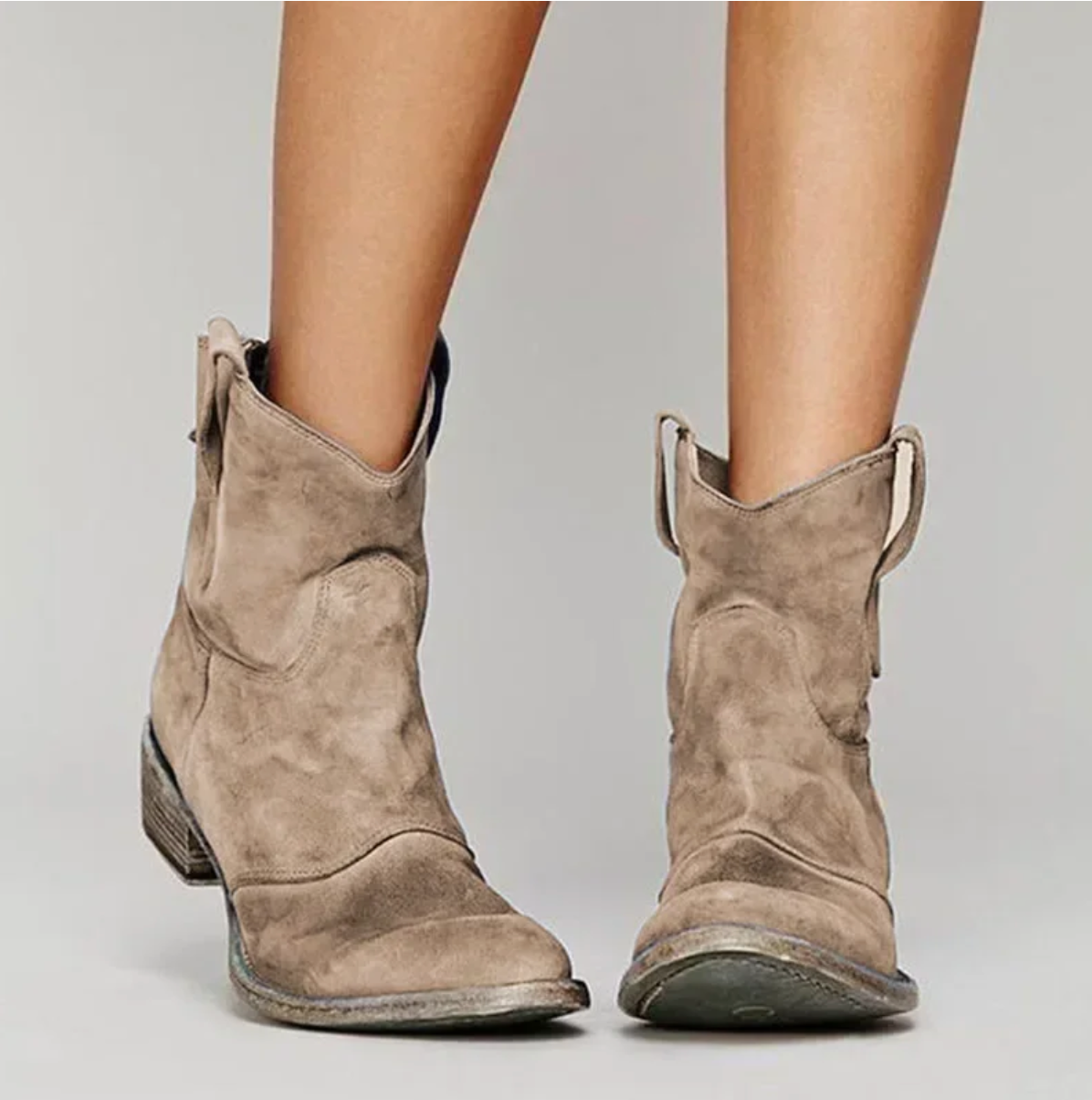 Mirella – Western Dameslaarzen van Wildleder met Authentieke Look