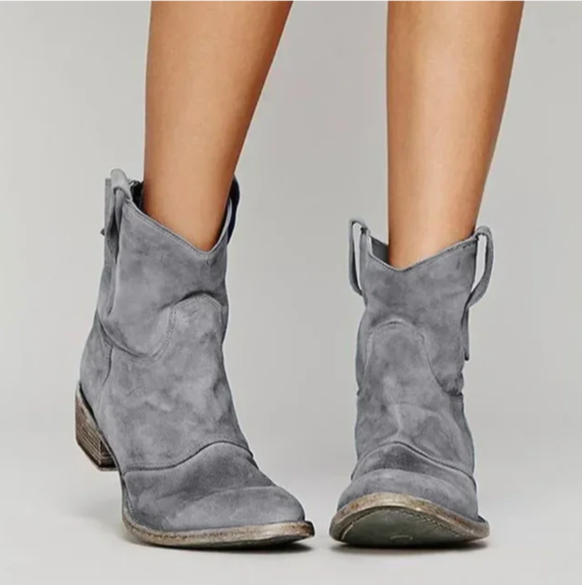 Mirella – Western Dameslaarzen van Wildleder met Authentieke Look