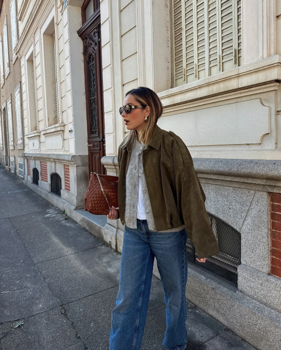 Renelle – Oversized dames suède jas met moderne city-chic uitstraling