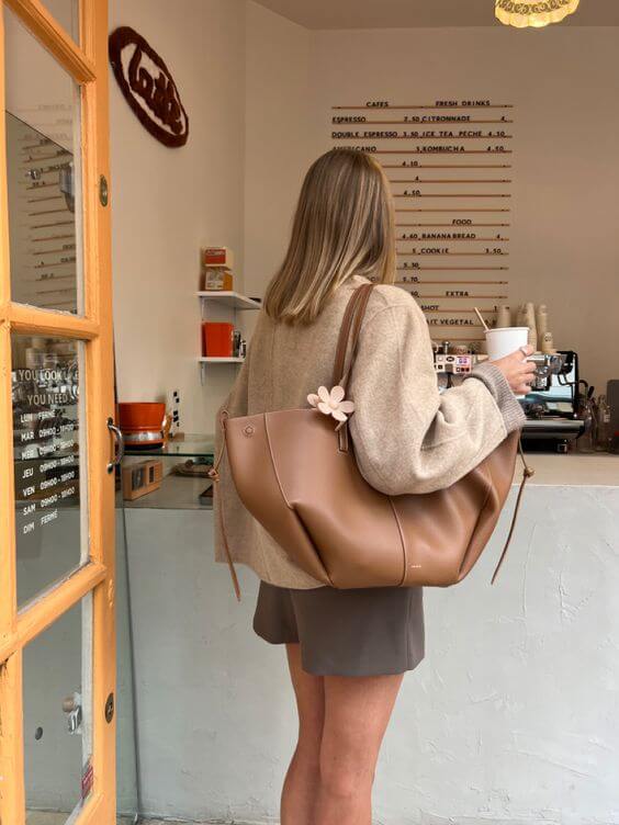 Marisella - Retro Leren Tote Bag voor Dames met Schouderriem en Ruime Opbergruimte