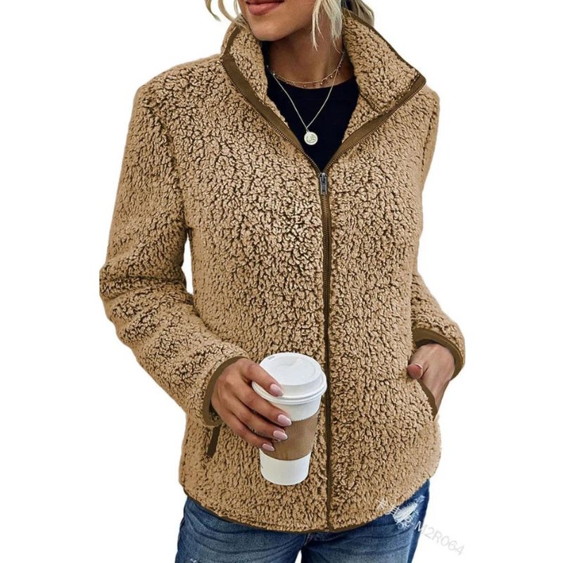 Noelle – Luxe Fleece Jacket met Tijdloze Elegantie en Zachte Warmte