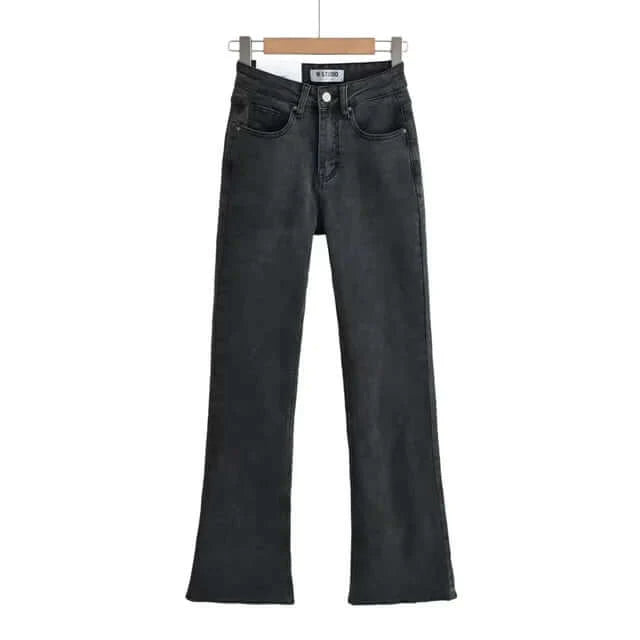 Selene Jeans – Dames Spijkerbroek met Hoge Taille en Hartvormige Details
