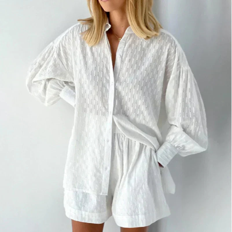 Calistara – Luchtige zomer set met losvallende blouse en shorts