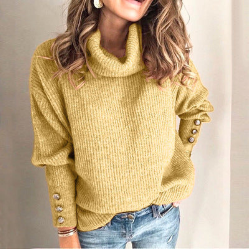 Merivelle – Chunky Gebreide Damestrui met Losse Col en Stijlvolle Details