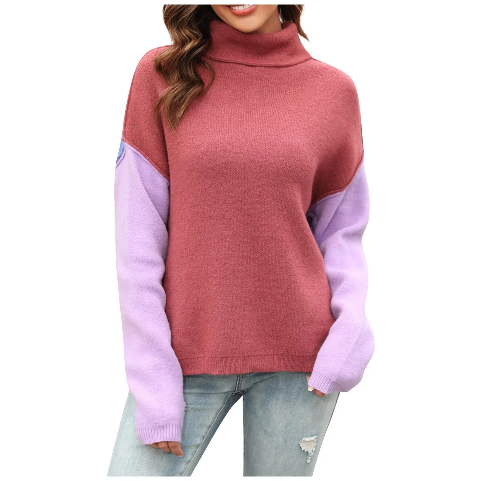 Nerina – Luxe Pullover met Kleurblokken en Eigentijdse Uitstraling