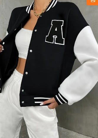 Valmira – Dames Varsity Bomberjack met Letterprint, Sportief & Stijlvol