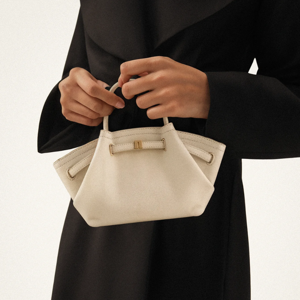 Calista Mini Tote van Vegan Suède – Tijdloze Elegantie in Compact Design