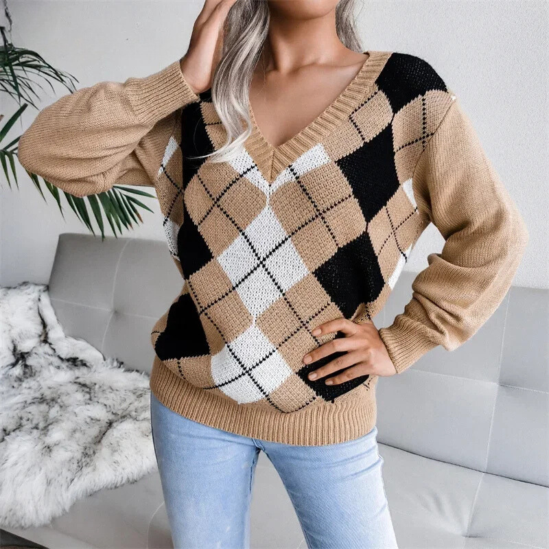 Veloria – Gebreide V-Hals Trui met Tijdloze Elegantie