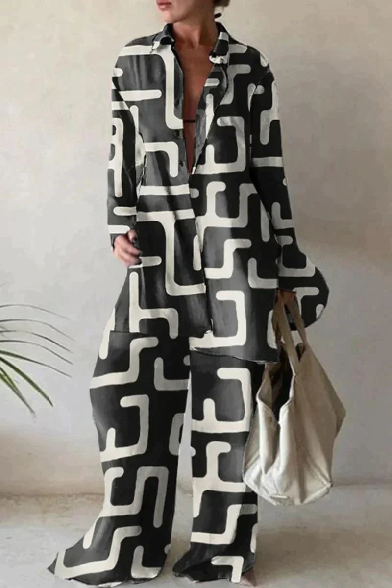 Calista - Stijlvolle Zomeroutfit voor Dames van Ademend Materiaal met Trendy Accenten