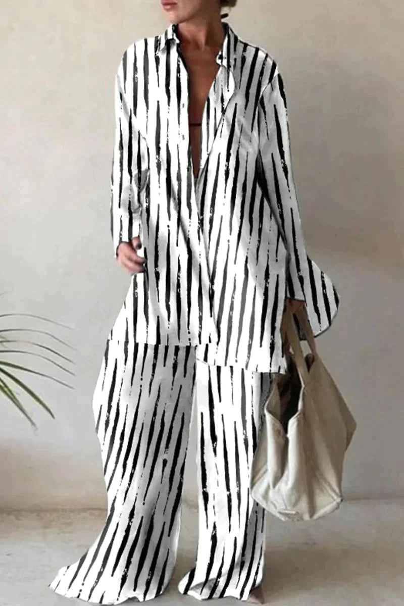 Calista - Stijlvolle Zomeroutfit voor Dames van Ademend Materiaal met Trendy Accenten