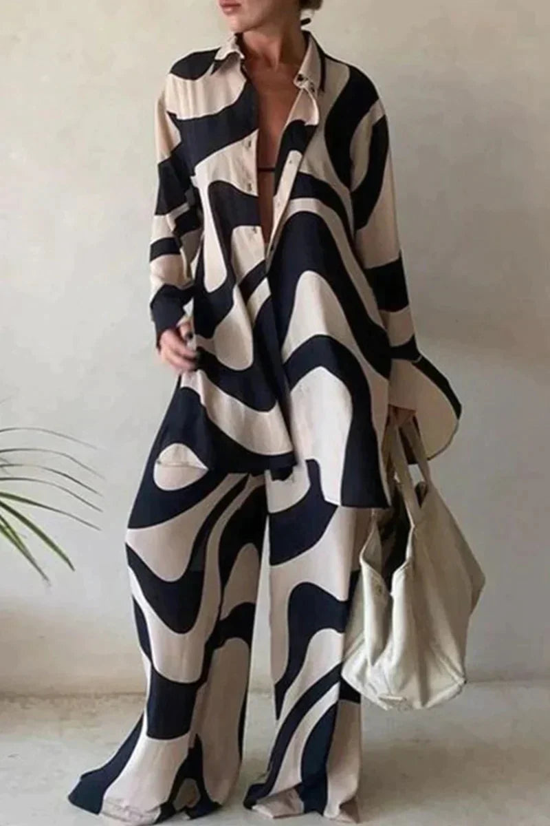 Calista - Stijlvolle Zomeroutfit voor Dames van Ademend Materiaal met Trendy Accenten