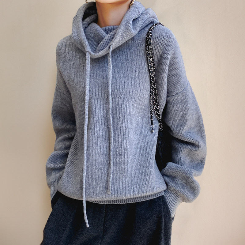 Isalynn – Cozy Gebreide Hoodie | Warm, Stijlvol & Ontspannen