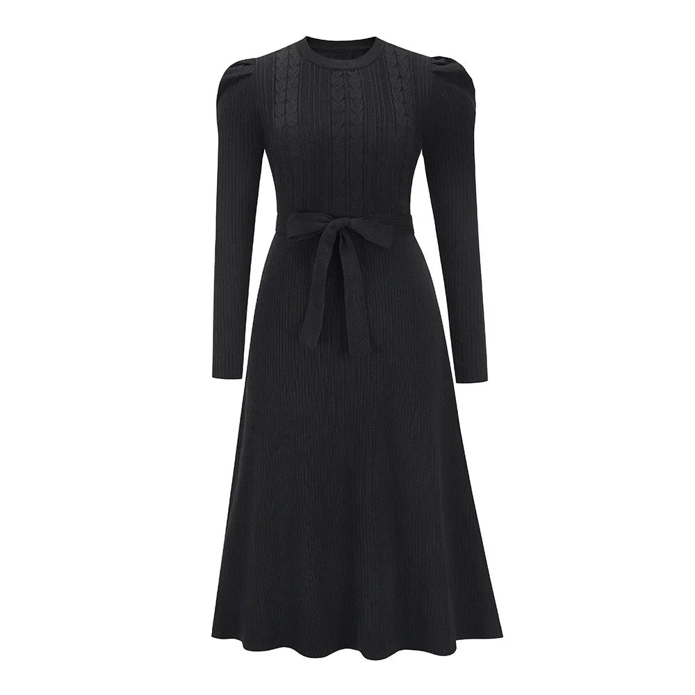 Serelinne – Elegante Gebreide Sweaterjurk met Comfortabele Pasvorm
