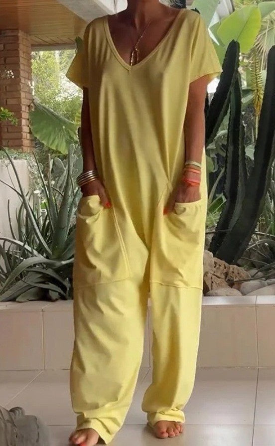 Zafira - Losse Fit Jumpsuit van Ademend Katoen voor Dagelijks Comfort