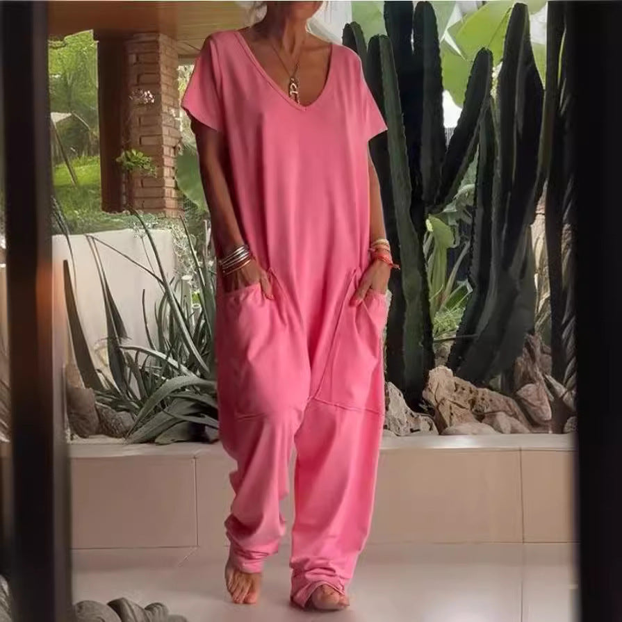 Zafira - Losse Fit Jumpsuit van Ademend Katoen voor Dagelijks Comfort