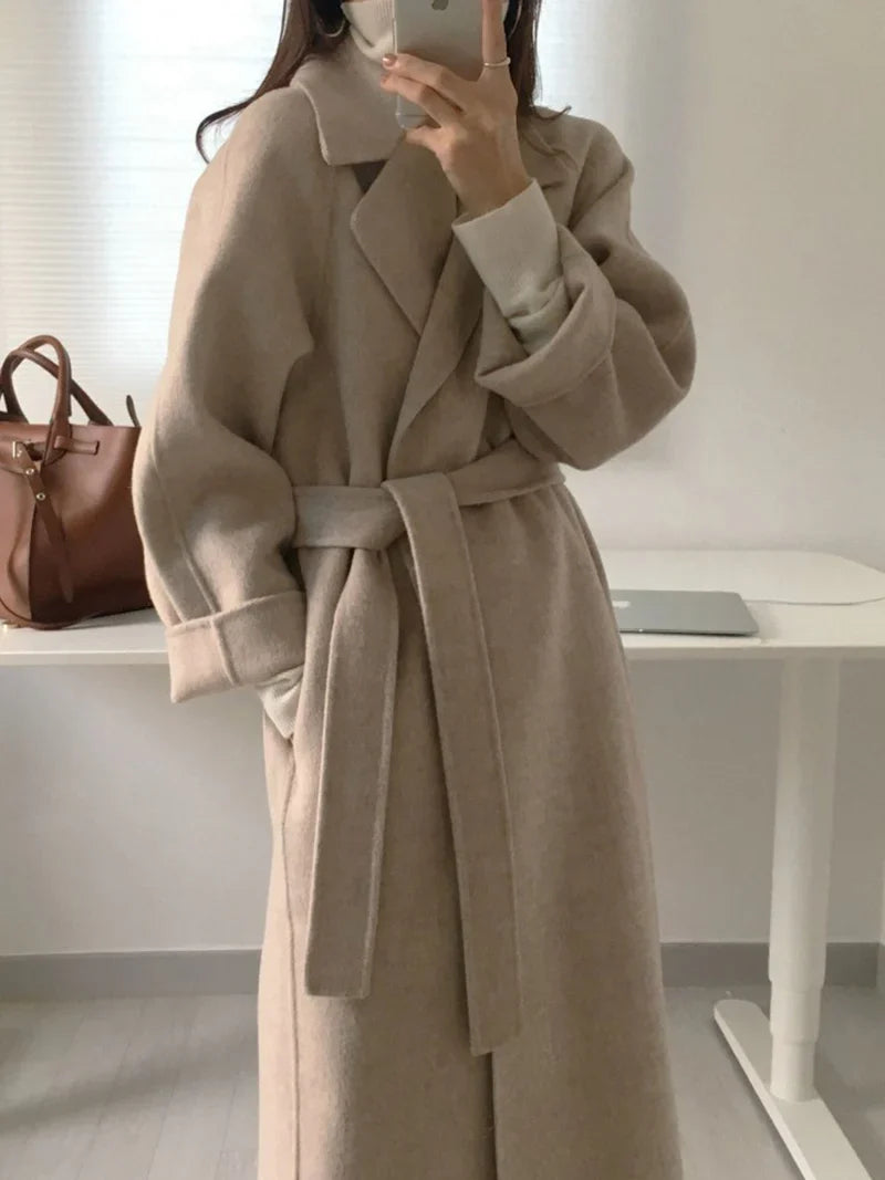 Lange Wollen Manteljas Dames – Tijdloos & Warm