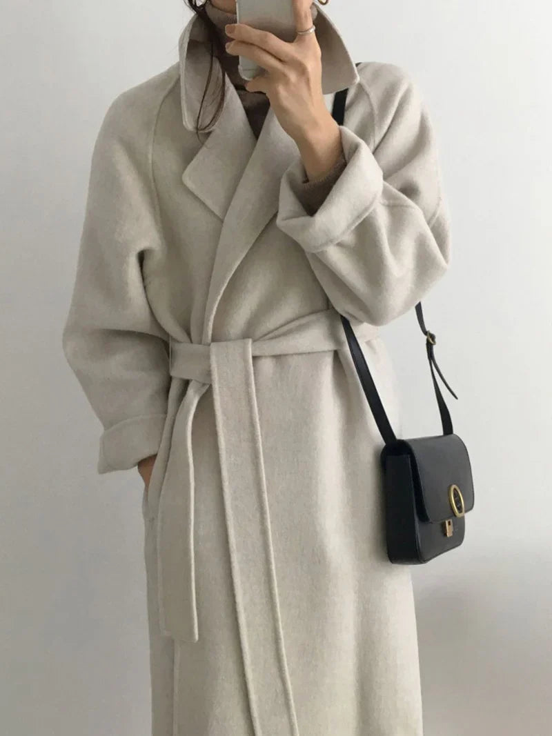 Lange Wollen Manteljas Dames – Tijdloos & Warm