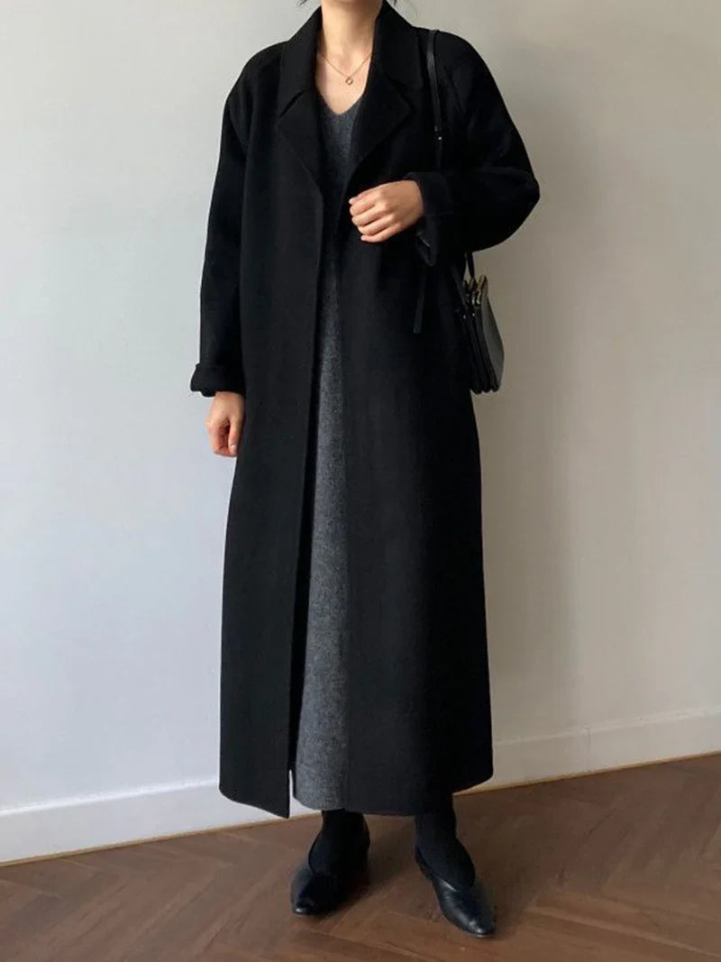 Lange Wollen Manteljas Dames – Tijdloos & Warm