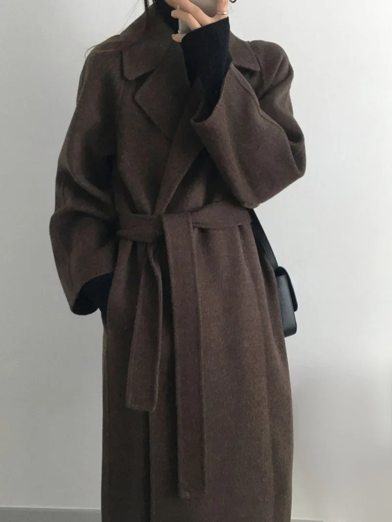 Lange Wollen Manteljas Dames – Tijdloos & Warm