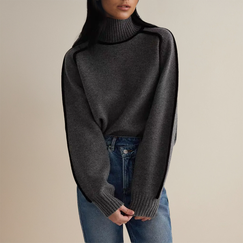 Aurelia Coltrui – Dames Pullover met 3D Streepmotief en Elegante Pasvorm