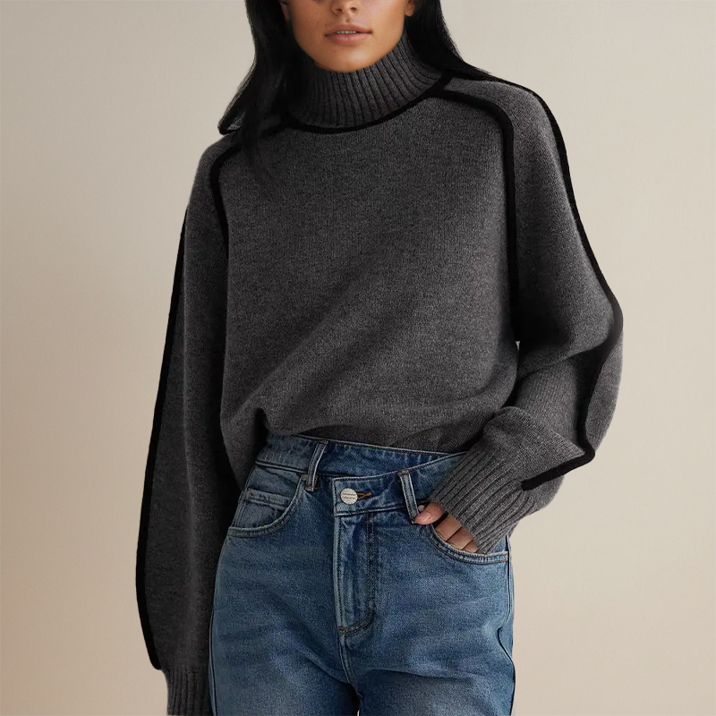 Aurelia Coltrui – Dames Pullover met 3D Streepmotief en Elegante Pasvorm