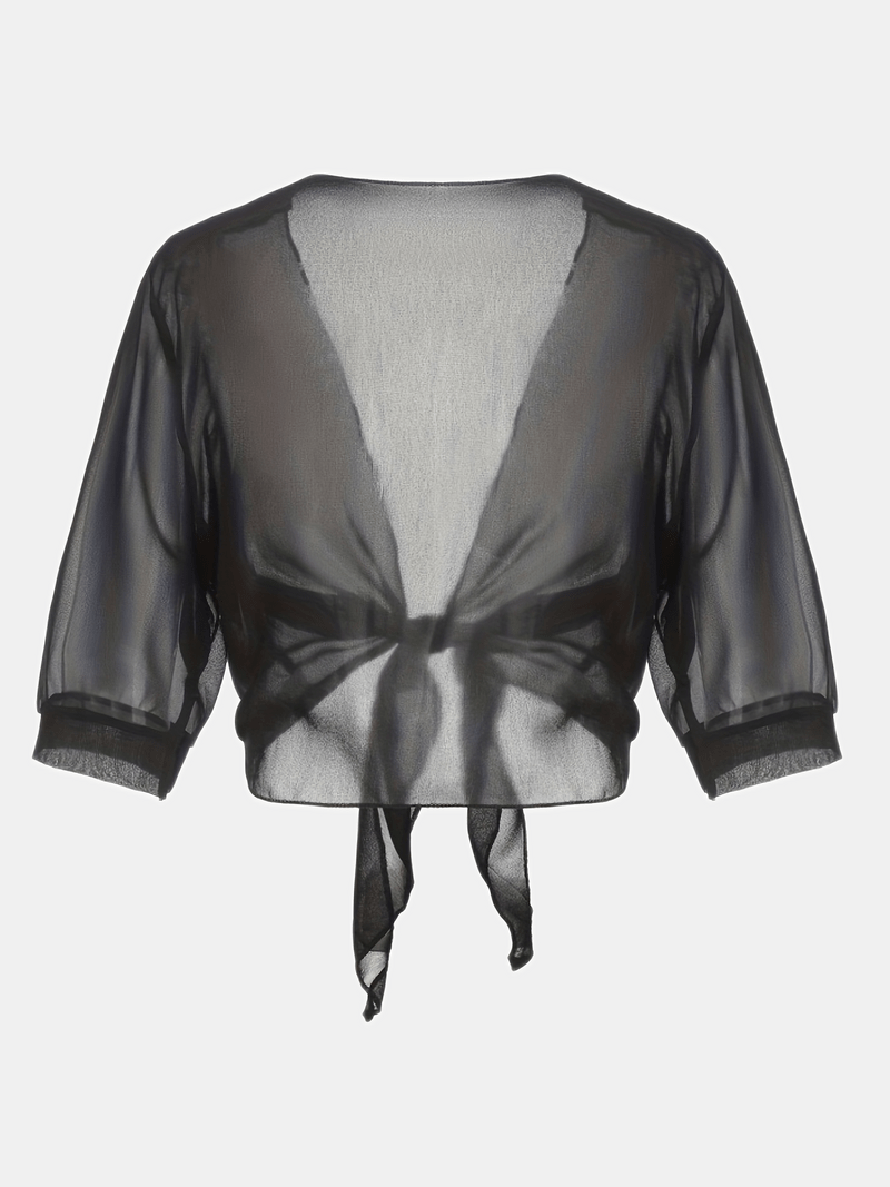 Lunaria - Lichte Blouse met Open Voorkant in Verfrissende Pasteltinten voor een Elegante Lenteoutfit