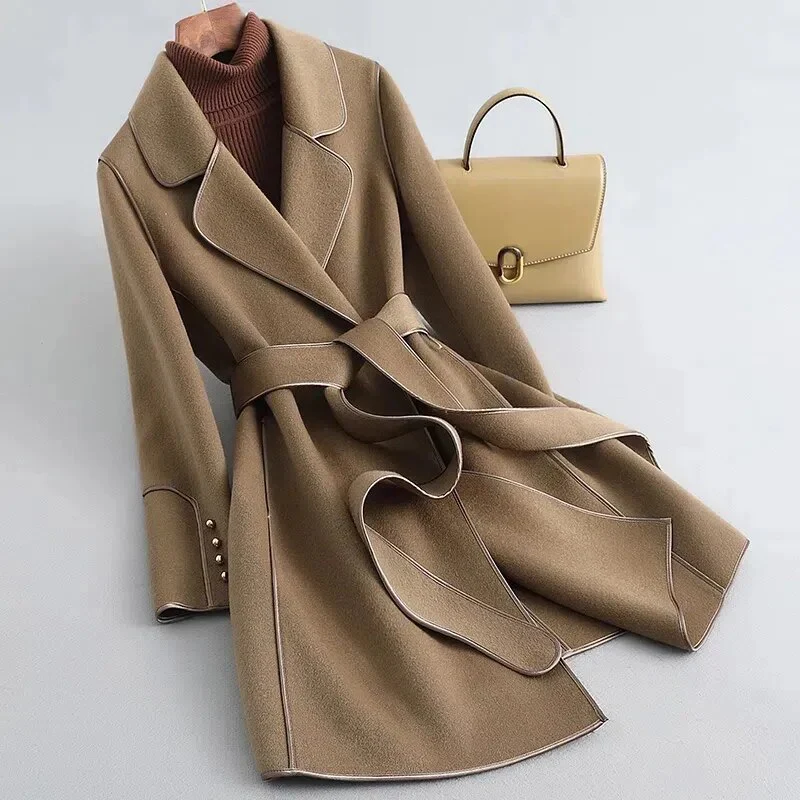 Adrienne Wool Coat – luxe damesjas van zuivere scheerwol met tijdloze elegantie