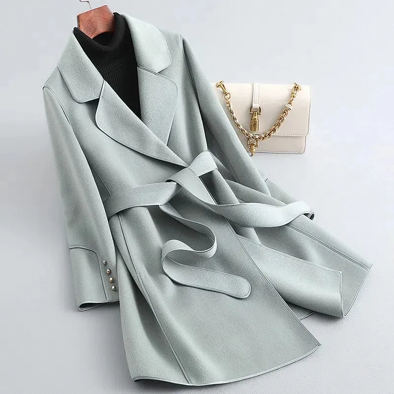 Adrienne Wool Coat – luxe damesjas van zuivere scheerwol met tijdloze elegantie