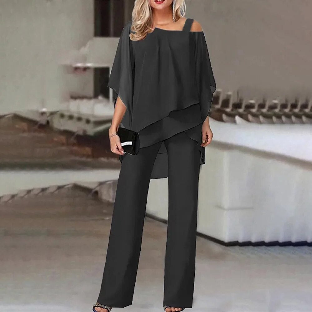 Elarienne – Zomerse Tweedelige Set met Top & Broek, Licht en Elegant voor Warme Dagen