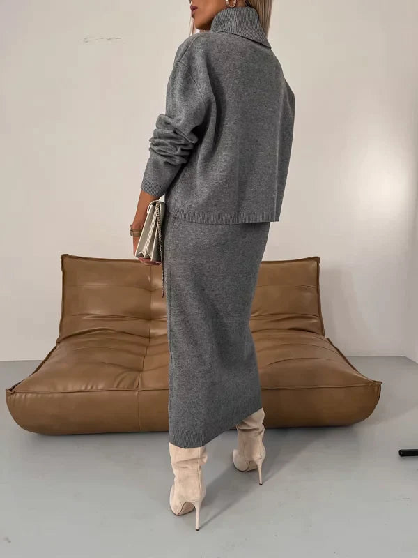 Soraya – Midi-Jurk met Bijpassende Coltrui