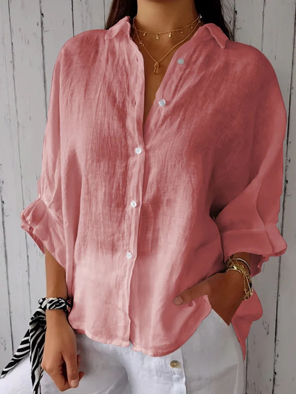 Elarine – Verfijnde damesblouse met open rug en strikdetail