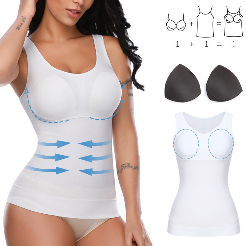 Vespera - Corrigerende Dames Tanktop met Ingebouwde BH voor een Slanker Silhouet