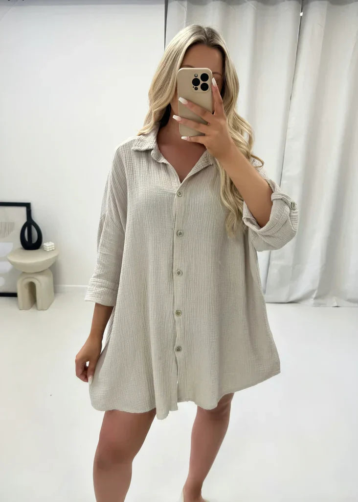 Oversized dames blouse met bohemian details – luchtig en zomers