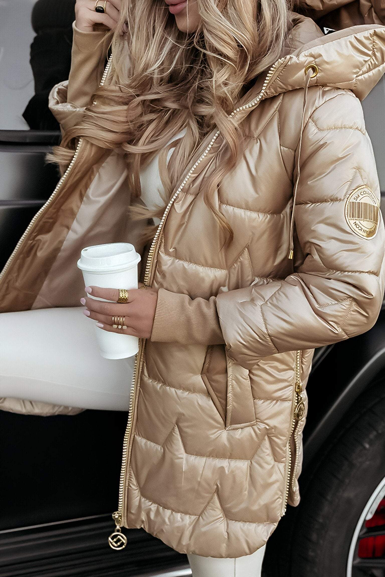 Cédrine Hooded Coat – warme damesjas met praktische kap en tijdloze herfststijl