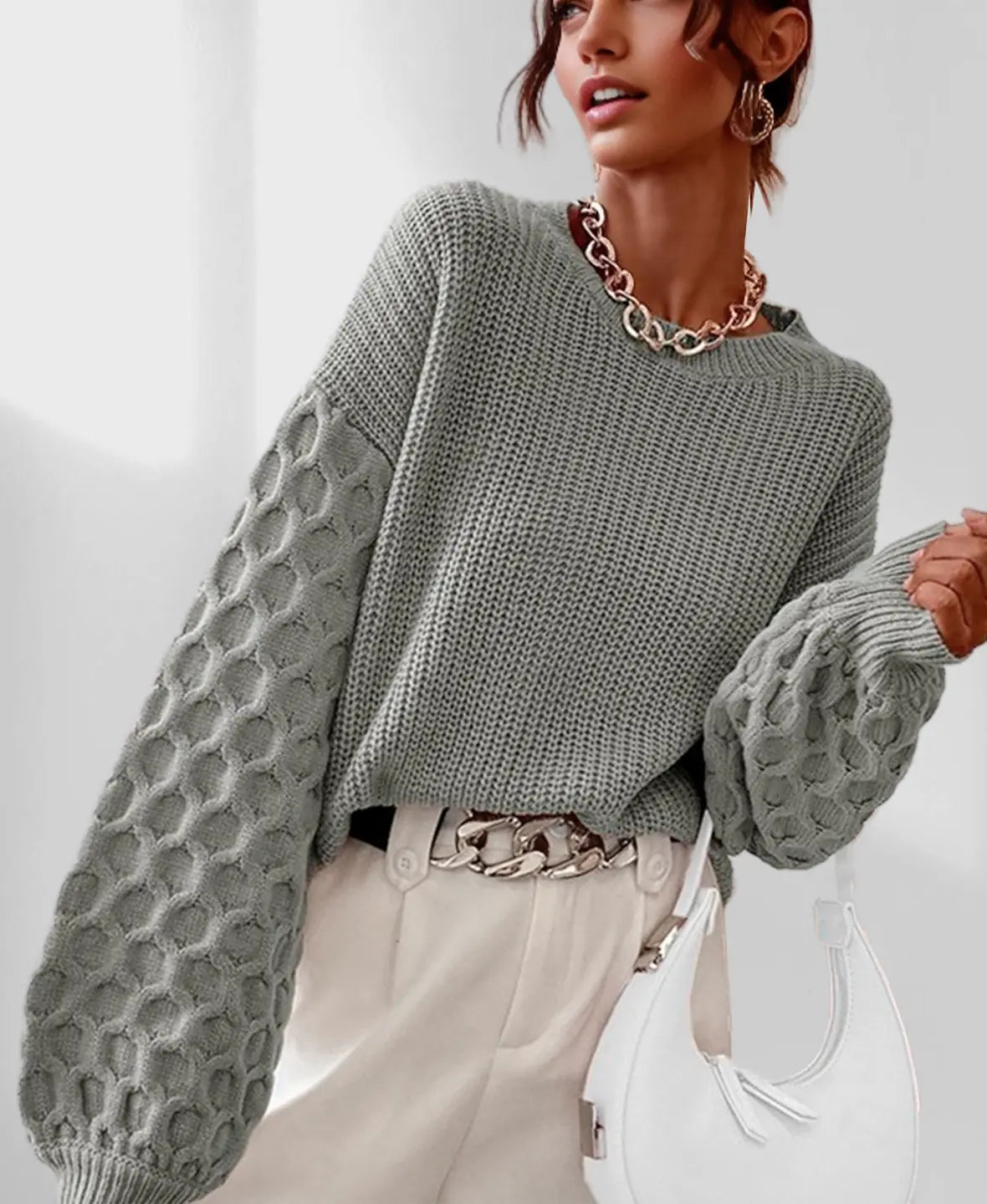 Alenya Gebreide Herfsttrui – Uniek Design & Comfortabele Warmte